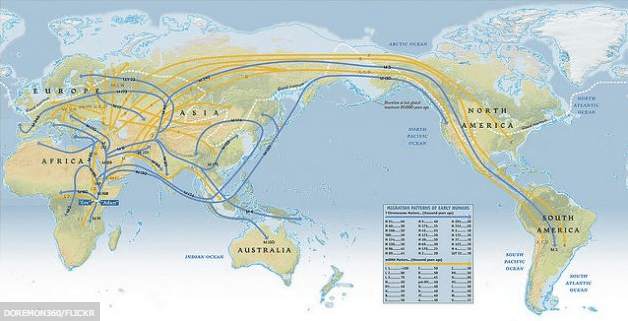 mapa migraciones humanas